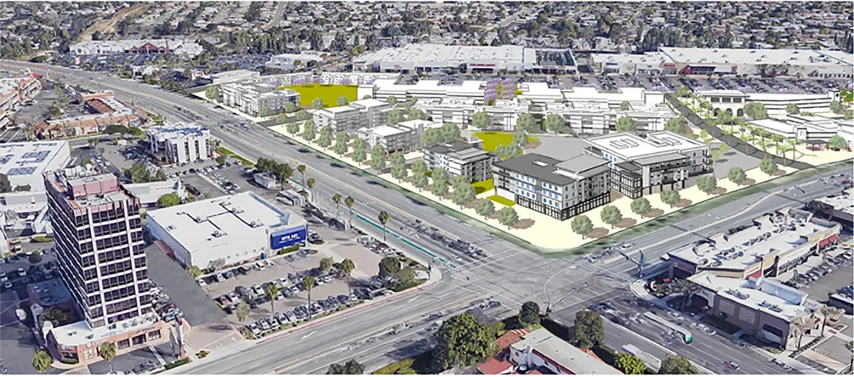 Artist rendering of Balboa Ave and Genesee intersection