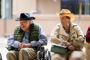 Canyon Villas residents at a western-themed event