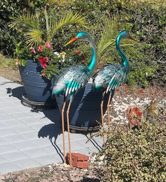 Metal Flamingos