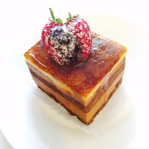 Sage caramel mousse