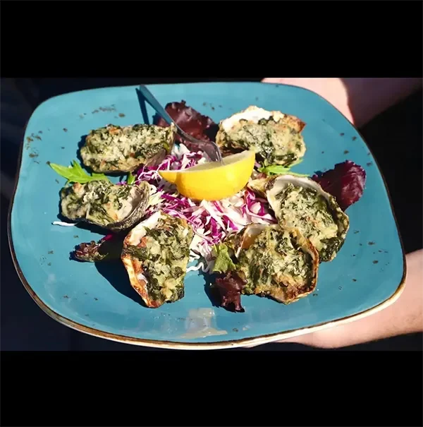 Bay park fish oyster plate