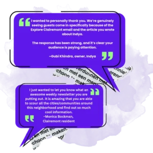 Content bubbles graphic