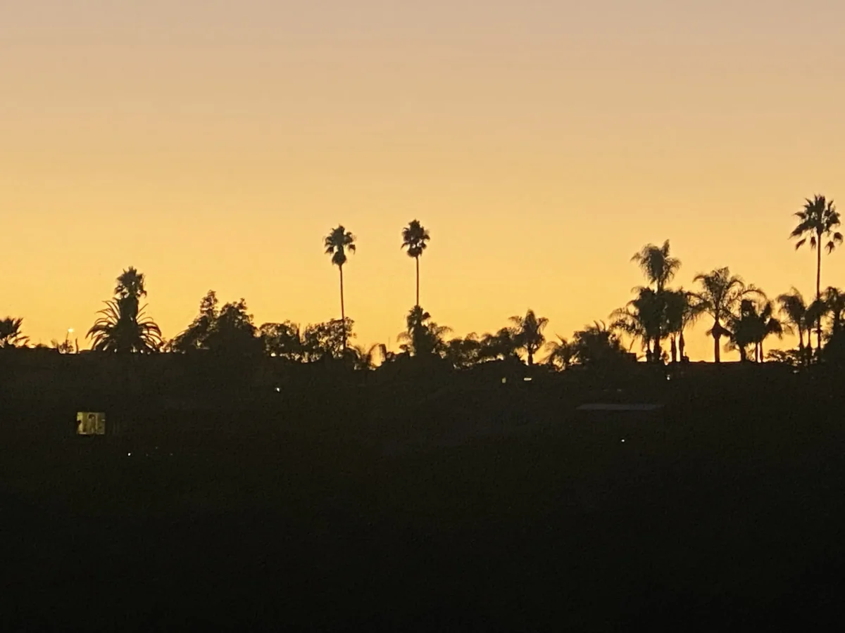 Sunsets like this make it all worth it... sunset looking west across Stevenson Canyon.