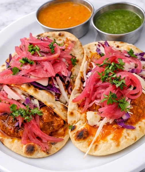 Naan tacos