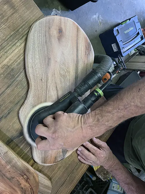 Sanding wood