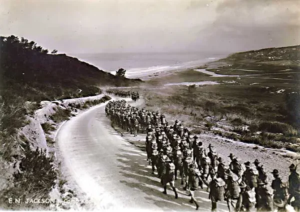 Soldiers marching