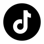 Tiktok logo circle black social media logo